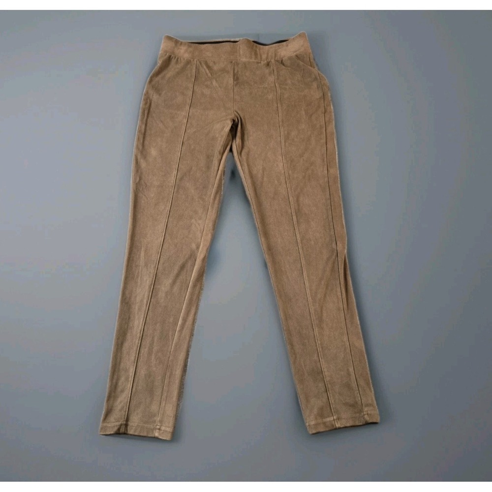 Seven 7 Women's Pull On Legging Pants Suede Feel Lightweight Brown